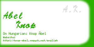 abel knop business card